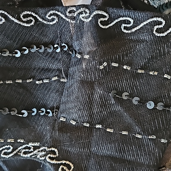 Sue Wong Nocturne Black Beaded Bodice Cocktail Dress - Picture 14 of 15